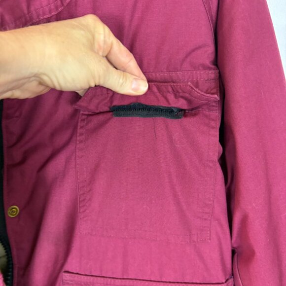 VINTAGE REI Jacket Womens Large 12 Gortex Blue Green Long Rain Coat RARE 90s - Picture 10 of 12